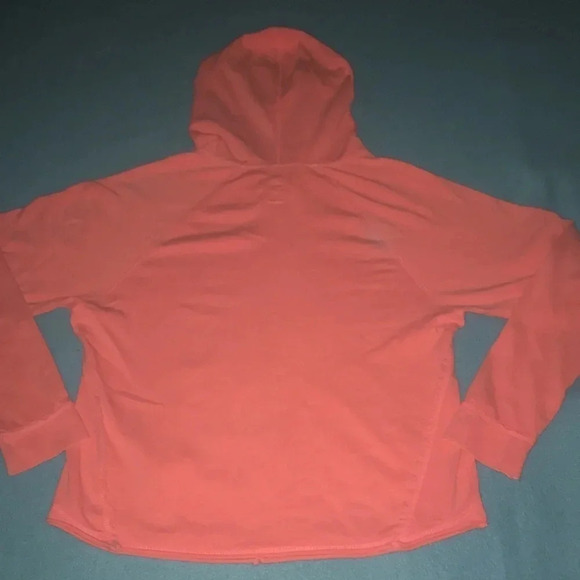 ROXY zip up sweatshirt hoodie,crocheted pocket detail, rope pull strings size M - Picture 2 of 10